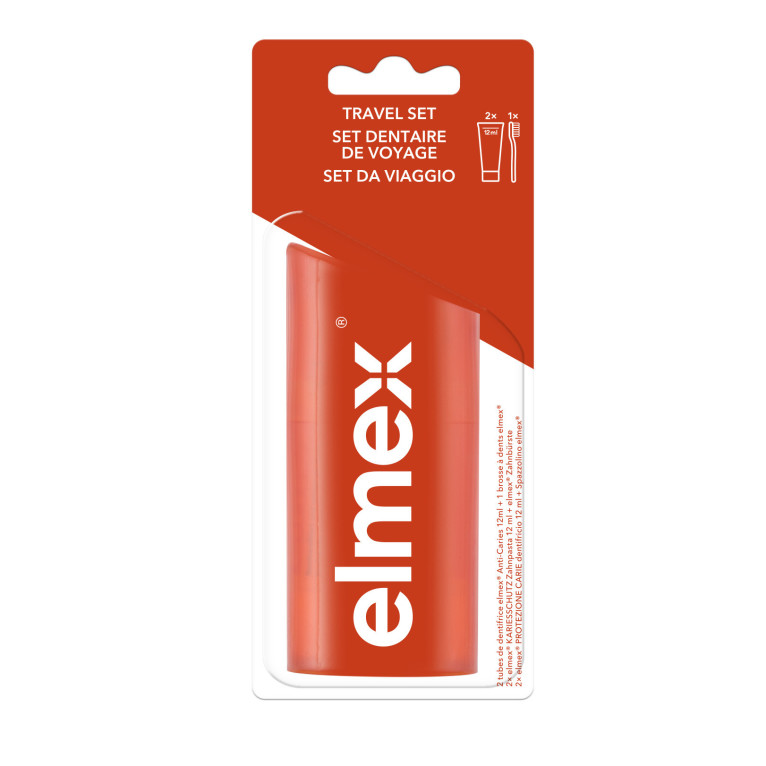 Kit dentaire de voyage Sensitive Elmex, brosse à dents + dentifrice 20 ml -  Hygiène dentaire