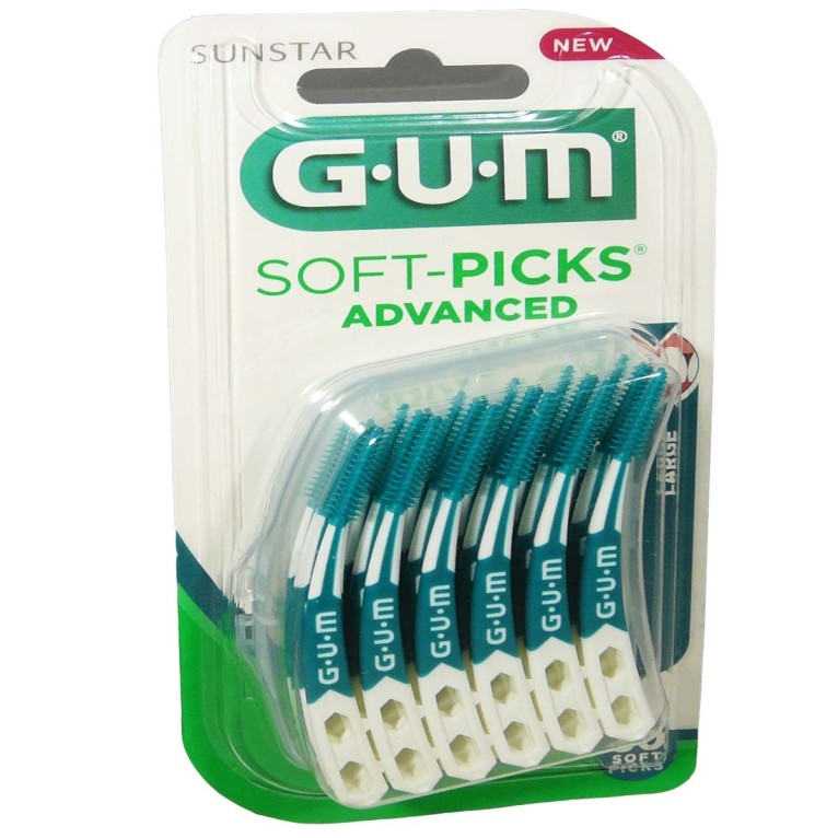 Cure-Dents - Soft Picks Advanced - G.U.M - 30 unités - Gum