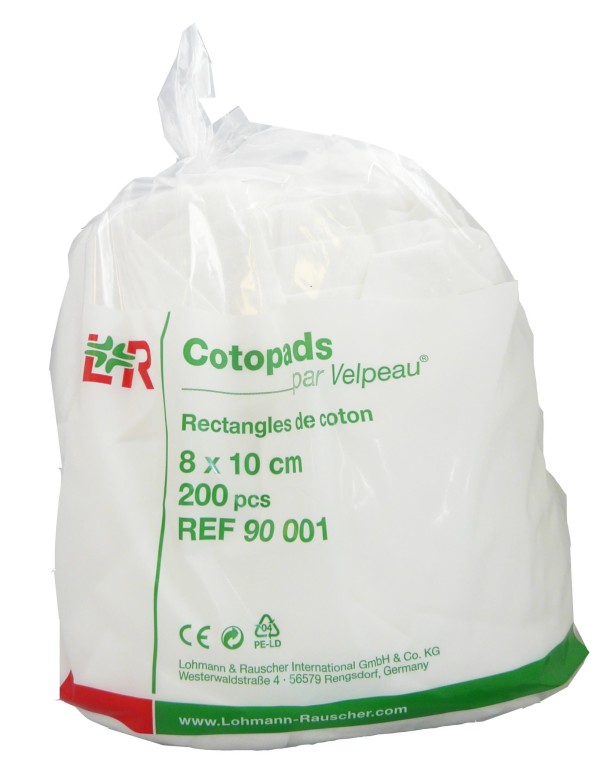 COTOPOADS RECTANGLES DE COTON 8cmx10cm