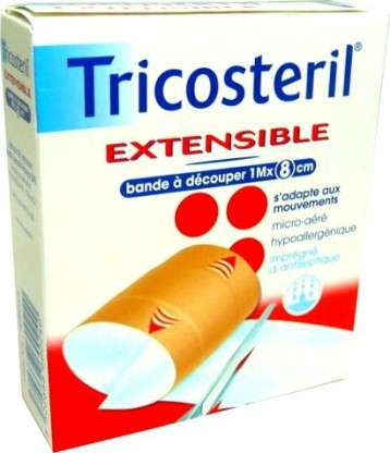 TRICOSTERIL BANDE EXTENSIBLE A DECOUPER 1M x 8CM