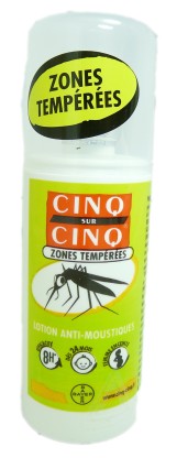 CINQ SUR CINQ LOTION ANTI MOUSTIQUES ZONES TEMPEREES 75ML