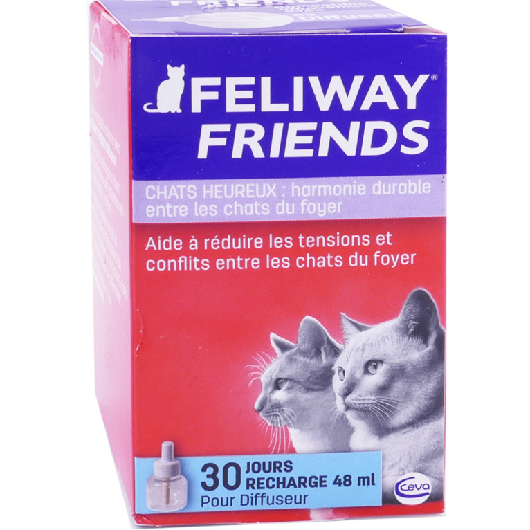 Feliway Friends - Diffuseur + Recharge 30J pour le Stress des Chats - 48ml