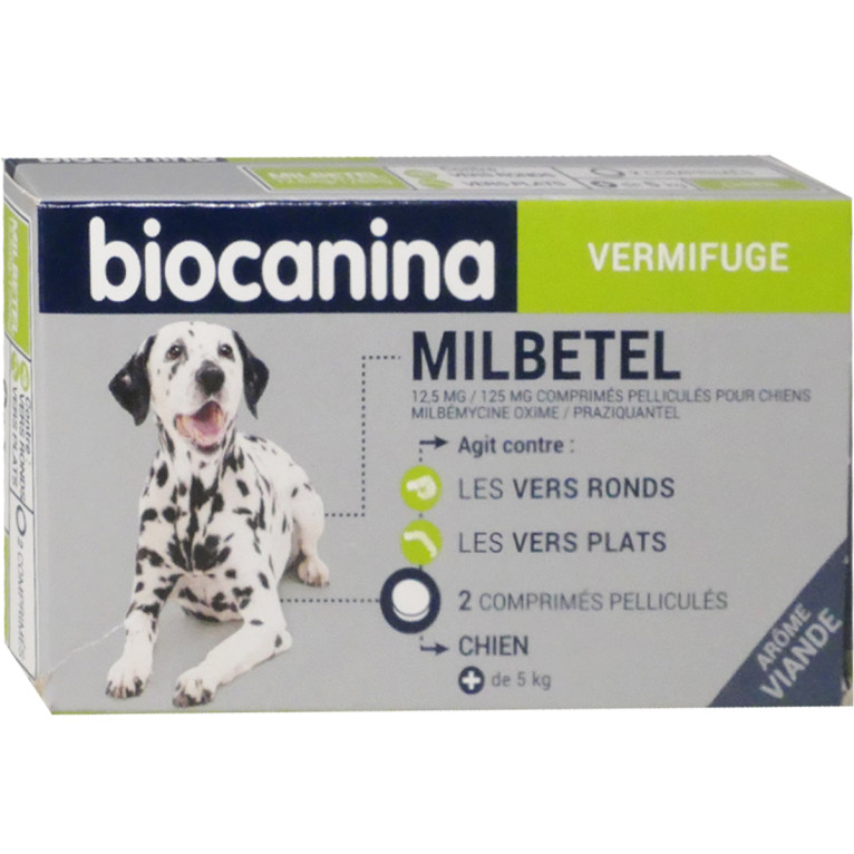 Biocanina milbetel vermifuge chaton 2 comprimés