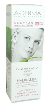 ADERMA HYDRALBA CREME RICHE UV SPF20 UVA9 40ML