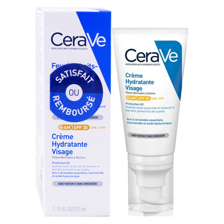 CeraVe Crème Hydratante Visage SPF25 Peau Normale à Sèche