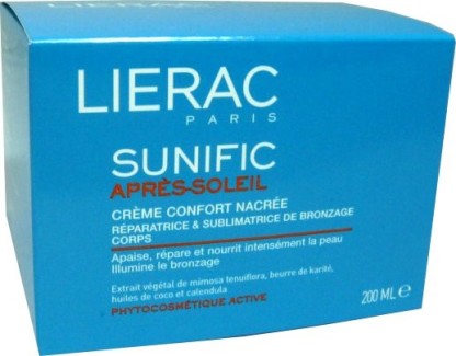 LIERAC SUNIFIC APRES-SOLEIL CREME CONFORT NACREE 200ML