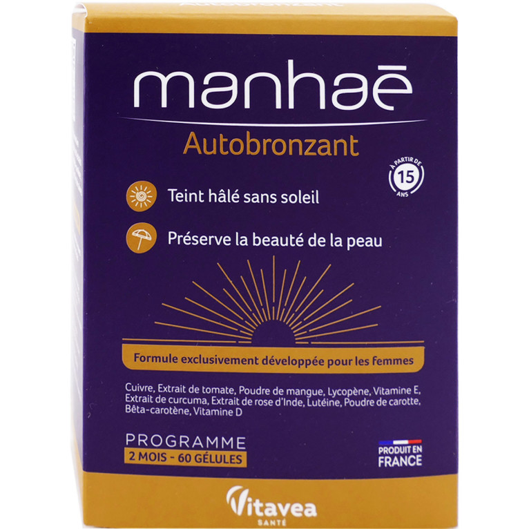 Complément Alimentaire Autobronzant En Gélules - 60 Gélules - Hâle Naturel