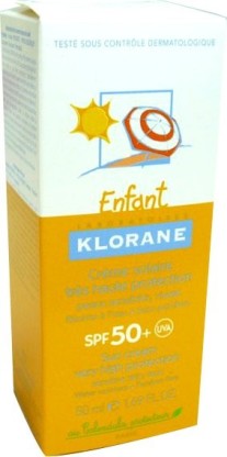 KLORANE ENFANT CREME SOLAIRE 50SPF 50ML